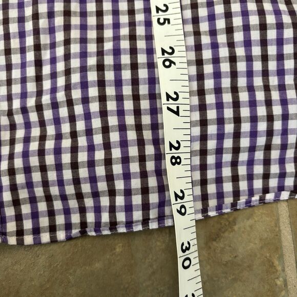 Marquis Signature Button Down Shirt Mens Size 2XL Collared Long Sleeve Purple - Picture 5 of 6